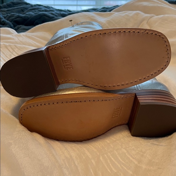 Frye 14L silver metallic harness knee-High boots - Picture 4 of 13